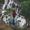 2018 Women Butterfly Wing Large Fairy Cape Scarf Bikini Cover Up Chiffon Gradient Beach Cover Up Shawl Wrap Peacock Cosplay Y181022113108