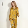 Work Dresses Spring And Autumn Silk Pajamas Women's 19 M Printing Suit Large Size Home Clothes