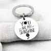 You Are My Sunshine Key Ring Thanksgiving Stainless Steel Keychain