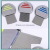 Hair Brushes Care Styling Tools Products1Pcs High Quality Terminator Lice Comb Kids Rid Headlice Stainless Steel Metal Teeth Remove Dhiph