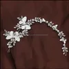 Hair Accessories Luxurious Crystal Pearl Butterfly Soft Wedding Bridal Tiara Headbands Bride Headpiece Women Ornaments Jewelry Acc Qy Dh5Vt