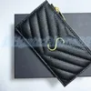 Top quality Designer mens womens caviar wallet 6 card holder slots key pouch Luxury cardholder envelope Wallets with box passport 239n