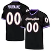 Outdoor Shirts Custom Black White-Purple Mesh Authentic Throwback Jersey