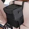 Interi￶rstillbeh￶r Portable Folding Car Trash Can Set Back Waste Bin Garbage Case Basket Bag