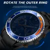 Montres-bracelets WISHDOIT 2022 mode montre de plongée hommes bleu haut en acier inoxydable étanche loisirs sport Quartz