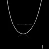 Chains 1.2Mm 925 Sterling Sier Plated Smooth Snake Women Necklaces Jewelry Size 16 18 20 22 24 26 28 30 Inch Wholesale Drop Delivery Dhfhm