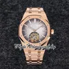R8F V3 R8F26530 Mens Watch Flying Tourbillon A2950 Automatique autobus de rose rose Extra Fin Fmed Grey Smoked Smoked Bracelet Super Edition Eternity Watches