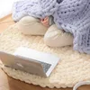Cuscino per sedia lavorato a maglia rotondo per camera da letto con finestra a bovindo, futon