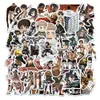 50PCS Graffiti Skateboard Stickers Anime attack on giant For Car Baby Helmet Pencil Case Diary Phone Laptop Planner Decoration Book Album Kids Toys DIY Decals
