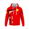 2022 de alta calidad New Champion Hoodie F1 Formula One Ferari Team Hombres y mujeres Racing Extreme Sports Lovers Red Pullover