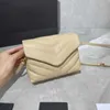 Loulou projektanci torby skórzane damskie designerki kwadratowy mini mini torebka ramiona jakość mody Quild Flap Messenger