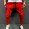 Pantalon homme Cargo mode couleur unie cordon décontracté Multi fermetures éclair poches pantalon Hip Hop Style Harem Streetwear 220827