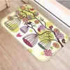 Tapis 1 pcs 40 60 cm Arbre Fleur Oiseau Motif Anti-Slip Daim Tapis Paillasson Paillasson Cuisine Extérieure Salon Tapis De Sol 48299