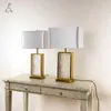 Lámparas de mesa Lámpara nórdica Lámpara de mesa de vidrio Decoración de encimera de metal creativa Dormitorio Sala de estar Mesita de noche Luz De