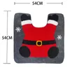 Decoraciones navideñas para el baño Gnome Santa Funda para asiento de inodoro y alfombra Suministros para festivales navideños XBJK2208