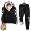 Men's Tracksuits Men's Winter Winter lã conjunta espessa calça calças adultas de terno esportivo Mantenha o moletom de moletom masculino do moletom 9xl