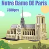 Bloki 7380pcs Diamond Mini Notre Dame de Paris Model Building Church Architecture Tybet Potala Bricks Toys dla dzieci 220827
