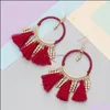 Dangle Chandelier Bohemian Earrings Thread Beaded Tassel Fringe Drop Gifts For Women Daily Jewelry 5 Color Delivery 2021 Yydhhome Dhxzn