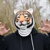 Maski imprezowe Maska Tiger Mascaras de lateks realista maskarada na Halloween cosplay cosplay masque rola gra akcesoria rekwizytów 220826