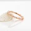 Casamento feminino 925 Sterling Silver Band Ring Rose Gold Plated Box para Pandora CZ Diamond Petal Rings