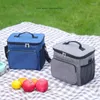 Borse portaoggetti Borsa da pranzo isolata Oxford da 7500 ml Scatola da picnic termica PEVA per esterni di grande capacità con tracolla Resistente all'acqua Dispositivo di raffreddamento