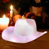 Boinas de chapéu de vaqueira ocidental moda de moda leve, cowboy para trajes de trajes de trajes de halloween partido em parte interior externa