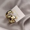 Brincos de argola minimalista grande círculo geométrico redondo grande cor de ouro para mulheres jóias de festa de casamento