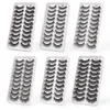 Crisscross Thick Fake Eyelashes Naturally Soft and Delicate Reusable Hand Made Multilayer 3D Fake Lashes Extensions Makeup for Eeys Easy to Wear DHL