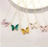 Naszyjniki wisiorek wisiorki biżuteria ręcznie robione 6 kolorów Murano Lampwork Glass Mix Kolor Naszyjnik motyla Dziękczynienia Dhuxd