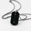 Pendentif Colliers Classique Mode Militaire Personnalisé Élégant Chien En Acier Inoxydable Collier Blanc Pour Hommes