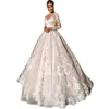 Ball Gown Dresses Crystals Backless Lace Boho Wedding Dress Zuhair Murad Vintage Bridal Gowns 403