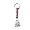 Interiördekorationer Fashion Cute Rhinestone Car Keychain Bag Tillbehör Nyckelkedja Pendant Diamond Decoration For Woman