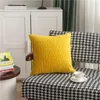 Travesseiro de coloração sólida veludo tridimensional pequeno triângulo de textura sofá capa