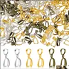 CLASPS HOOKS 100st/Lot Metal Pinch Clip CLASP BAIL Finish Halsband Pendant Claw Hook Connectors Accessories Findgings For Jewelry Di Dhjfe