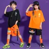 Abbigliamento da palcoscenico Costume da ballo Hip Hop per bambini Ragazzi Street Top larghi Pantaloncini Casual Ragazze Abbigliamento jazz Vestito da spettacolo Rave BL5936