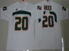 Custom NCAA College Miami Hurricanes voetbaltruien Harris Taylor Reed King Chaney Jr. Restrepo Smith Rambo Rousseau Thomas Kelly Osborn Perry Rosier Homer