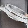 Reloj mecánico automático para hombre hecho a mano con diamantes de 40 mm con acero tachonado de diamantes 904L zafiro Ladi Busins reloj de pulsera Montre deVCXC