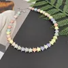 Hanger kettingen jcymong 35 5 cm snoepkleur choker voor dames 2022 mode kleurrijke acryl star collars sleutelbeen chian sieraden cadeau