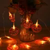 Outros suprimentos de festa festiva 15m 10 led Halloween LED Light Pumpkin Bat Ghost String Lamp Ornament Happy Halloween Party Horror Decoration for Home 220826