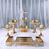 Ustensiles de cuisson Or 8 pcs Gâteau Stand Cupcake Plateau Décoration De La Maison Dessert Table Décoration Partie Fournisseurs De Mariage Affichage