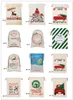 20 modelos Canvas Christmas Santos Bag Large Candy Claus Bags de Claus Sacks de Santa para Decoração de Festival Decoração