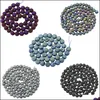 Pierres précieuses en vrac 8Mm Druzy Agate Cristal Perles Rondes 48Pcs Dursy Quartz Pierre Précieuse Organique Pierre D'énergie Sphérique Puissance De Guérison Pour Jewe Dhs9B