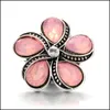 Komponenter HQ Snap Button Jewelry Colorf Rhinestone Flower 18mm 20mm Metal Snaps Knappar Fit Armband Bangle Noosa N011 Drop Leverans Dheak