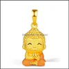 Anhänger Halsketten Gold Buddha Buddhismus Halskette für Frauen Männer Schmuck Sand Ketten Drop Lieferung 2021 Anhänger Mjfashion Dhvka