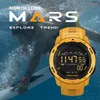 Wristwatches NORTH EDGE Men Digital Watch Mens Sports es Dual Time Pedometer Alarm Clock Waterproof 50M Military 220826