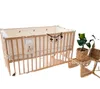 Grades de cama para berço de bebê conjunto de cerca com bordado de urso protetor de berço infantil de algodão de qualidade 220827