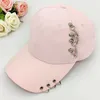 Ball Caps Unisex Creative Piercing Ring Baseball Cap Punk Hip Hop Cotton Adult Casual Solid Adjustable Sun Protection