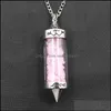 Pendanthalsband Reiki Healing Crystal Wishing Bottle Sweater Chain Lady Wild Temperament Personality Halsband Drop Delivery 2021 Je Dhyta