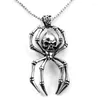 Pendant Necklaces Selling Retro Skull Spider Domineering Personality Men's Necklace Gothic Punk Jewelry 2022