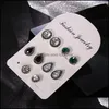 Dangle Chandelier 5 Pcs Set Dainty Crystal Pearl Hoop Earring Sets Ball Ear Stud Jewelry Gift For Women Girls Drop Delivery 2021 Earri Dhbfj